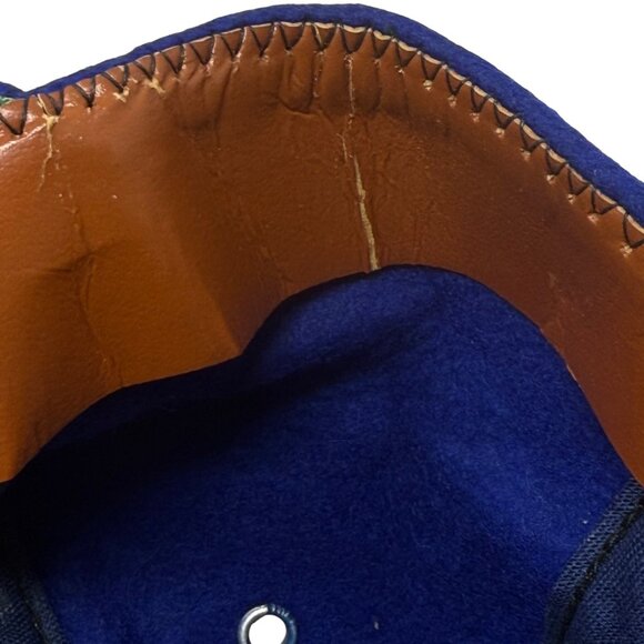 Harvard Wool Cobalt Blue Fitted Baseball Cap Hat Sz Large Vtg + Extra Hat - READ - Picture 10 of 16